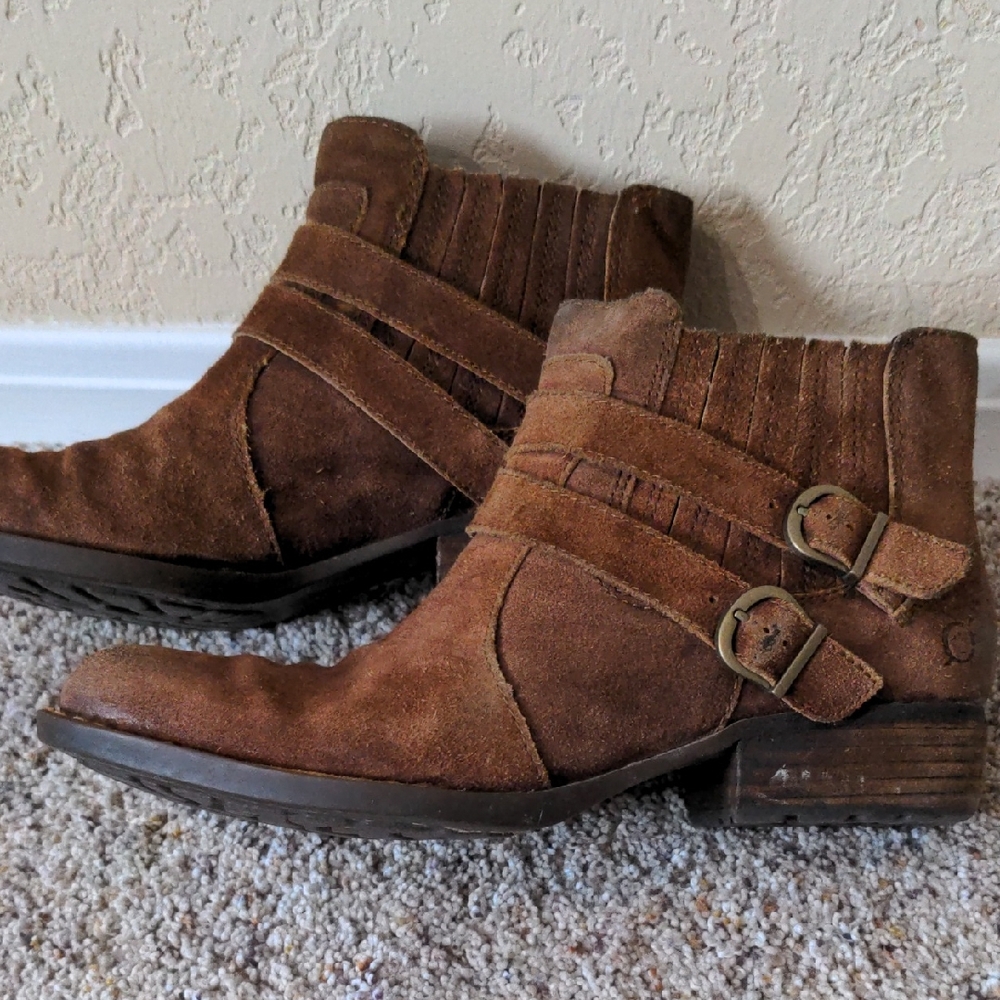 Born Rustic Brown Ankle Booties